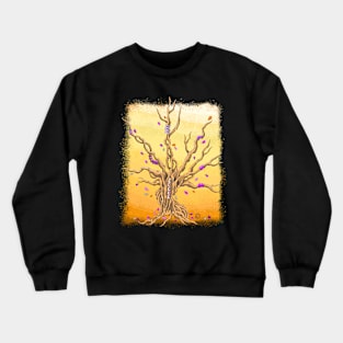 The Colorful Tree of Life - Dia De Los Muertos - Nature Tree Lover Crewneck Sweatshirt